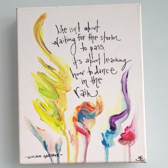 Dance in the Rain Painting on Canvas - Picture 2 of 7